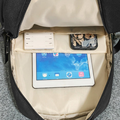 Oxford Cloth Simple Travel Backpack Solid Color Junior High School Students School Bag, 45x31x18cm