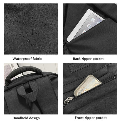 Oxford Cloth Simple Travel Backpack Solid Color Junior High School Students School Bag, 45x31x18cm