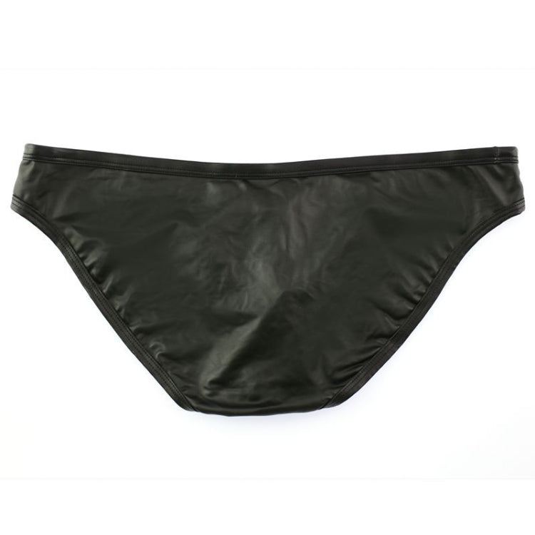 Men Sexy Patent Leather Briefs Faux Leather Butt Lifter Triangle  Underwear, M, L, XL, XXL