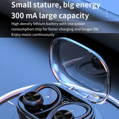 Stereo Hanging Ear Bluetooth Earphones With Digital Display Charging Compartment
