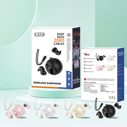 In-Ear Small Coconut Ball Stereo Bluetooth Earphones With Charging Compartment