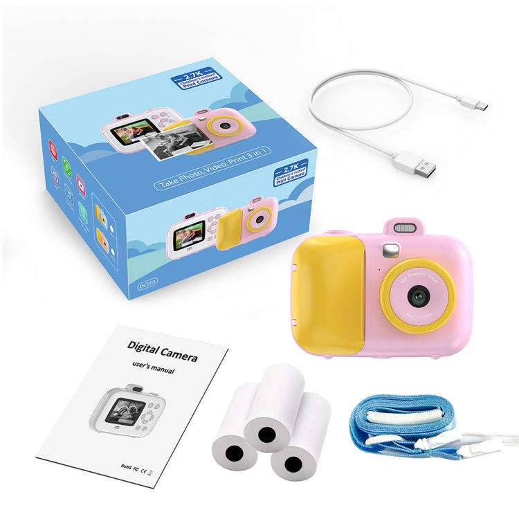 2.4-Inch Smart Digital Kids Thermal Printing Camera With Printing Paper, 503J Pink Fixed Focus, 503J Blue Fixed Focus, 503AF Pink Focus, 503AF Blue Focus