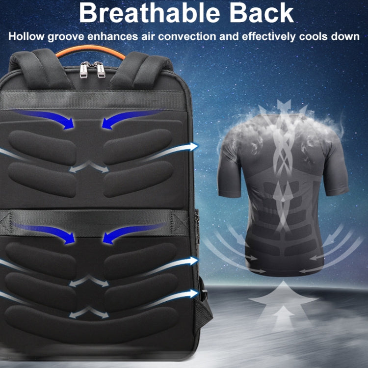 Bopai 61-51011 Large-Capacity Waterproof Business Laptop Backpack With USB+Type-C Port, 61-51011