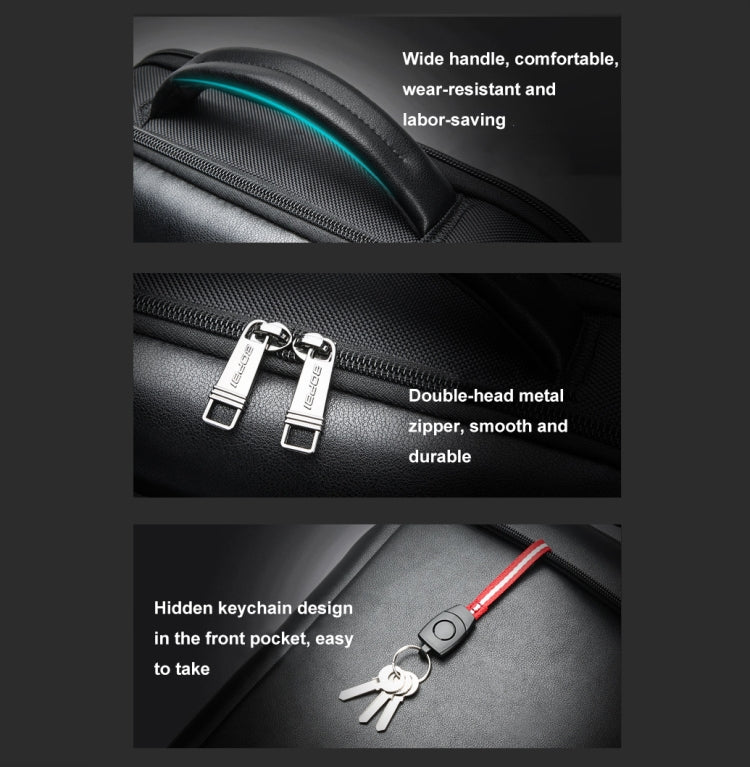 Bopai 61-53111 Large-capacity Waterproof Business Laptop Backpack With USB+Type-C Port, 61-53111