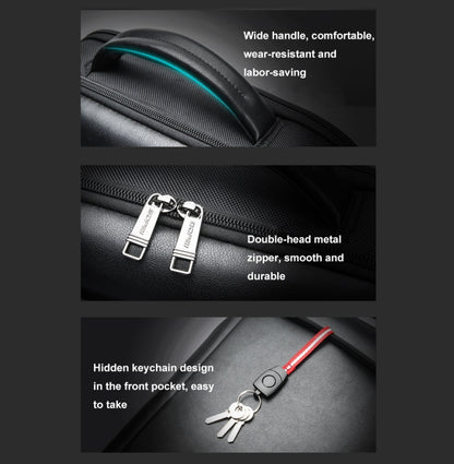 Bopai 61-53111 Large-capacity Waterproof Business Laptop Backpack With USB+Type-C Port, 61-53111