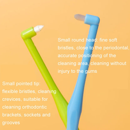 LERCH 2 In 1 Pointed + Rounded Orthodontic Teeth Cleaning Brush Pet Dental Crevice Brush