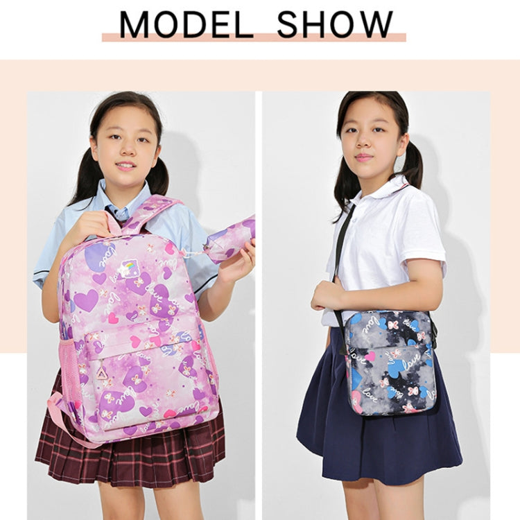 3pcs /Set Sweet Casual Travel Backpack Large Capacity Primary and Secondary School Students Schoolbag
