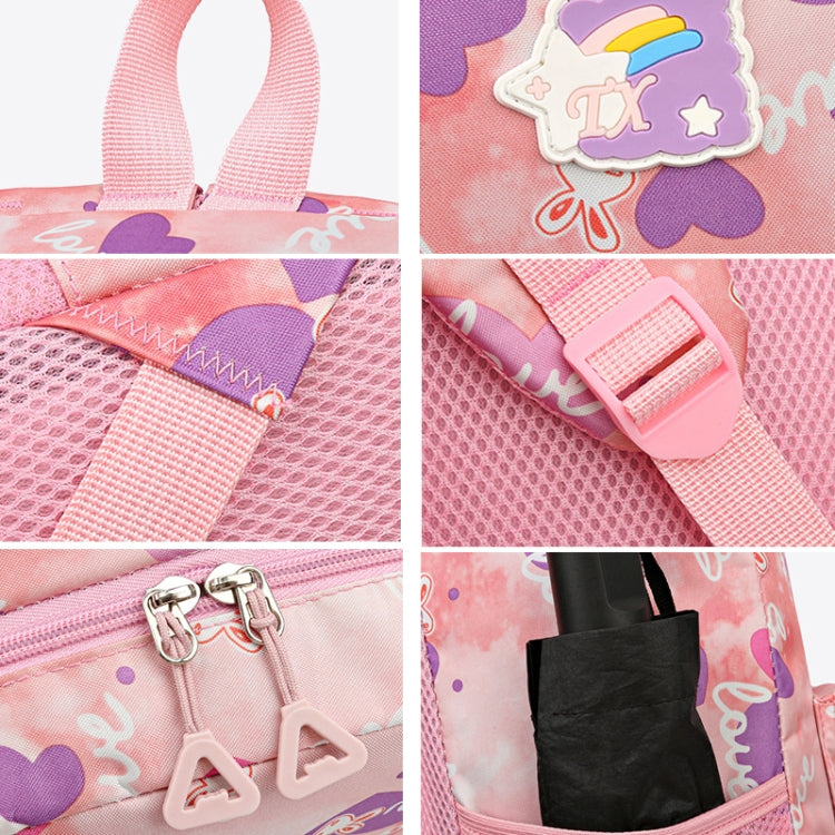 3pcs /Set Sweet Casual Travel Backpack Large Capacity Primary and Secondary School Students Schoolbag