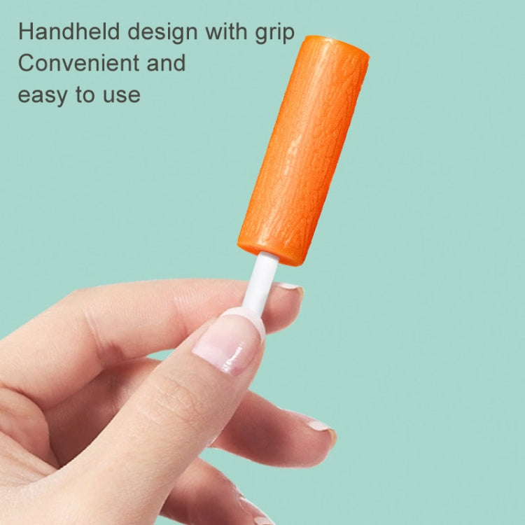 Fawnmum 2pcs /Box Handheld Hollow Cylinder Orthodontic Bite Sticks, Strawberry, Grape, Orange, Original Flavor