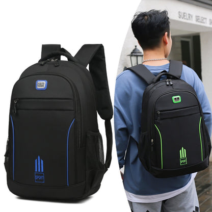Men Backpack Nylon Oxford Knapsack Large Capacity Student Schoolbag