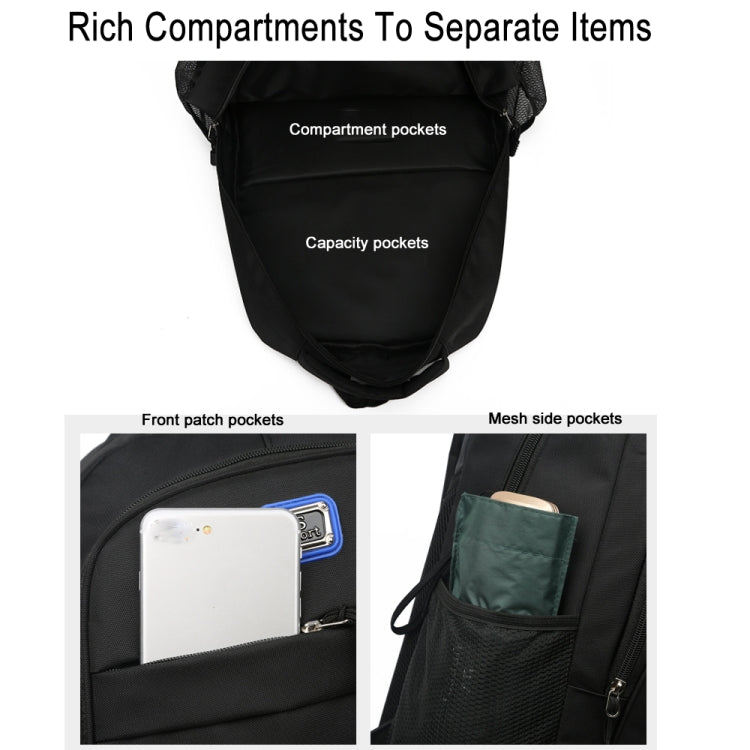 Men Backpack Nylon Oxford Knapsack Large Capacity Student Schoolbag