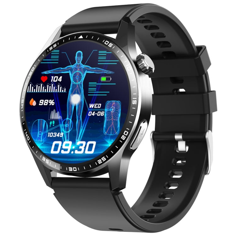 F400  1.55 Inch Screen Smart Watch Support ECG/ Blood Oxygen / Blood Sugar / 150+ Sports Mode, Black Silicone, Black Gray Silicone, Black Leather, Black Brown Leather, Black Milan, Black 3-Beads Steel, Black Bamboo