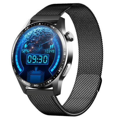 F400  1.55 Inch Screen Smart Watch Support ECG/ Blood Oxygen / Blood Sugar / 150+ Sports Mode, Black Silicone, Black Gray Silicone, Black Leather, Black Brown Leather, Black Milan, Black 3-Beads Steel, Black Bamboo