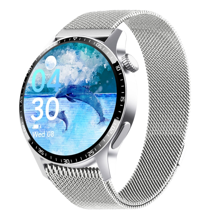 F207 Smart Watch 1.35-Inch Narrow Edge Screen Supports Bluetooth Calls / 24H Health Monitoring / 150+ Sports Modes, Black Silicone, Silver Gray Silicone, Black Milan, Silver Milan, Black 3-Beads Steel, Silver 3-Beads Steel, Black Brown Leather