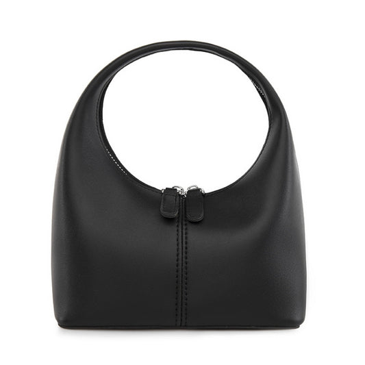 Simple Niche Leather Women Bag Pure Color Design Texture Handbag