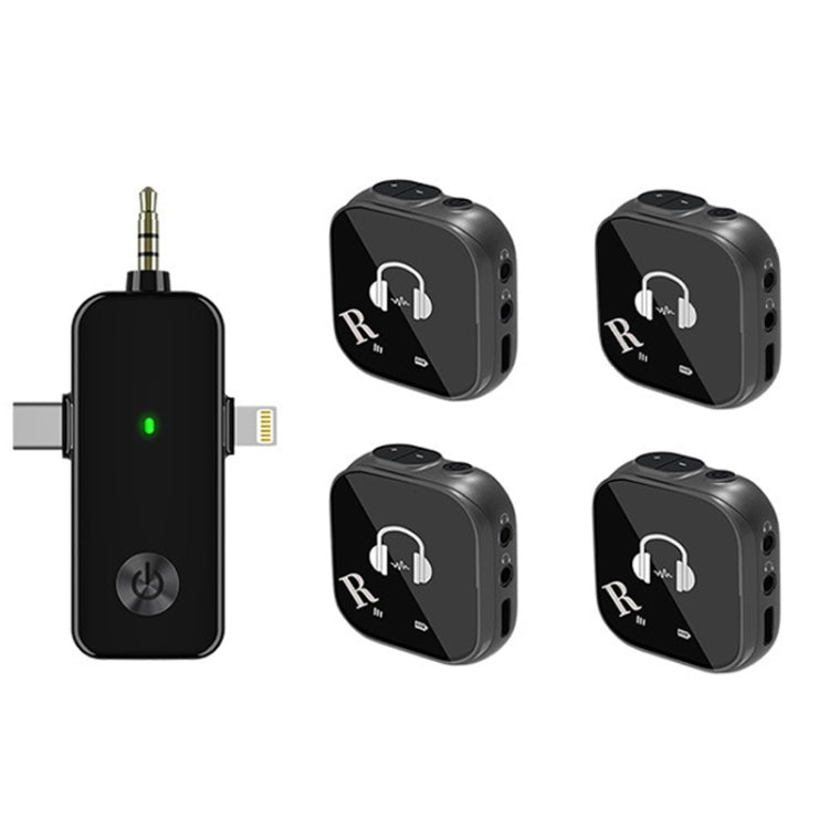 5.8G  Wireless In-ear Monitor System Support Dual-Earphone Monitoring, One To One, One To Two, One To Four