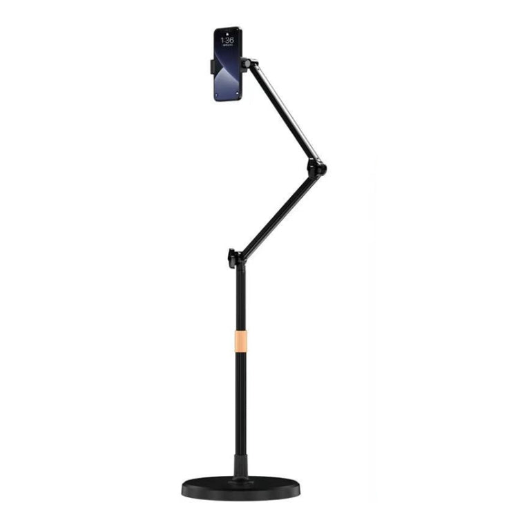 1.7m Mobile Phone Floor Stand Overhead Shooting Holder Retractable Lazy Support, Only Stand, With Fill Light, With Remote Control, With Control+Light