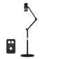 1.7m Mobile Phone Floor Stand Overhead Shooting Holder Retractable Lazy Support, Only Stand, With Fill Light, With Remote Control, With Control+Light