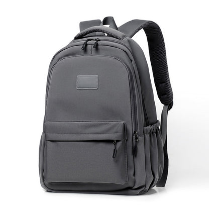 Solid Color Backpack Teenager School Bag Travel Shoulder Bag For Men Women