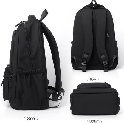 Solid Color Backpack Teenager School Bag Travel Shoulder Bag For Men Women