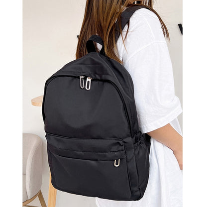 Women Solid Color Backpack Simple Travel Commuter Bag Satchel