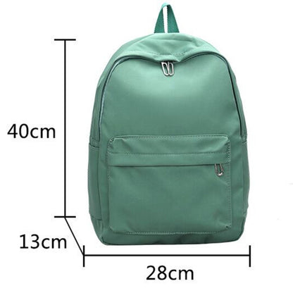 Women Solid Color Backpack Simple Travel Commuter Bag Satchel