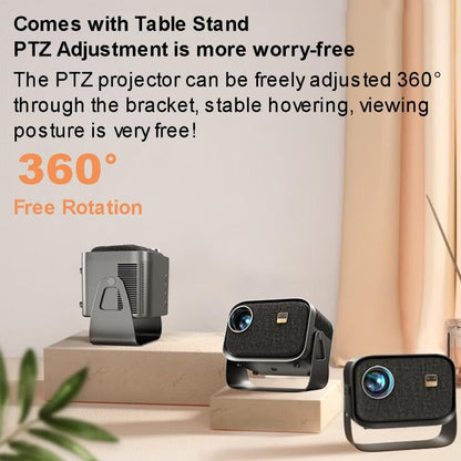 Portable Mini Projector Smart Home Theater, Android 4K HD Version, Same Screen Version For Mobile Phone