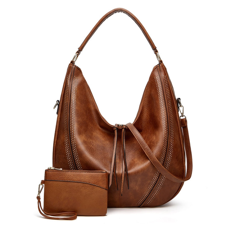 Women Large Capacity Tote Bag PU Leather Shoulder Bag, Light Gray, Black, Brown, 2 In 1 Light Gray, 2 In 1 Black, 2 In 1 Brown