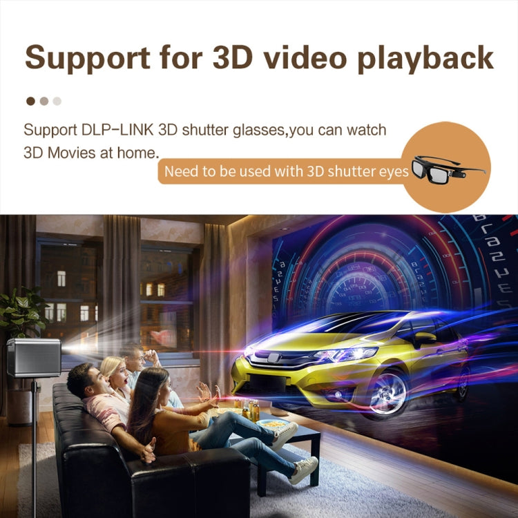 TOUMEI X5 Home Theater DLP Projector HD High Bright 1080P Projector, US Plug, EU Plug, UK Plug