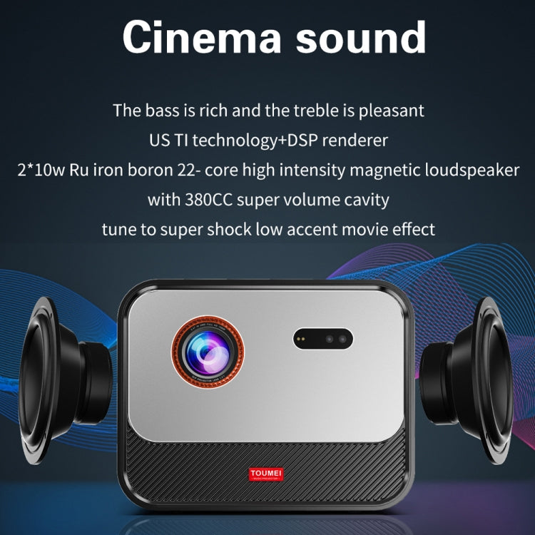 TOUMEI X5 Home Theater DLP Projector HD High Bright 1080P Projector, US Plug, EU Plug, UK Plug