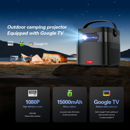 TOUMEI M2 Built-In Large Capacity Battery Outdoor Projector Handheld Portable Projection, US Plug, UK Plug, EU Plug