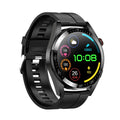 1.43 inch AMOLED Screen Smartwatch Heart Rate Blood Pressure Monitoring Bluetooth Talking Sports Watch, Black Silicone Strap, Silver Orange Silicone Strap, Black Leather Strap, Silver Leather Strap