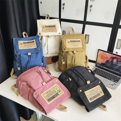 Travel Canvas Backpack Large Capacity School Bags for Teenage Girls and Boys