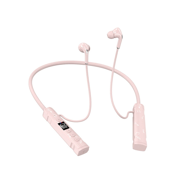 M226 Neck-Hanging In-Ear Pentatone Wired Sports Digital Display Bluetooth Earphone