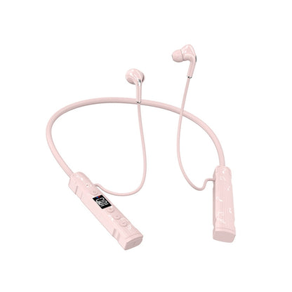 M226 Neck-Hanging In-Ear Pentatone Wired Sports Digital Display Bluetooth Earphone