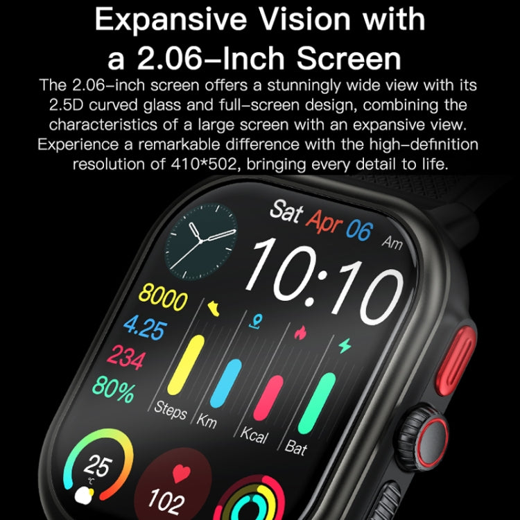 Sports Smart Watch 2.06 Inch Ultra HD AMOLED Screen Bluetooth Talking Watch