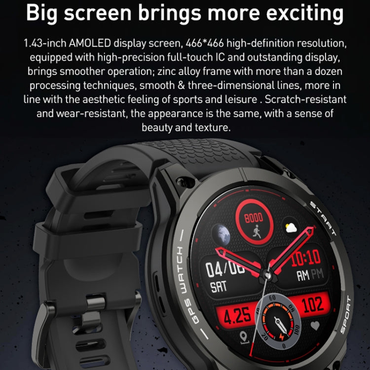 Outdoor Sports Smart Watch 1.43 Inch Ultra HD AMOLED Screen Bluetooth Talking Watch