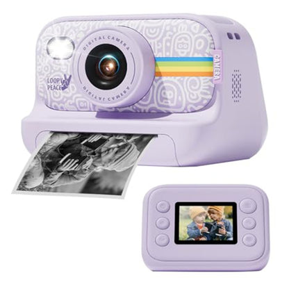 2.0-Inch LED Flash 1080P HD Recording Photo Printing Camera With 3-Rolls Paper, White, White+32G, Black, Black+32G, Purple+32G, Purple