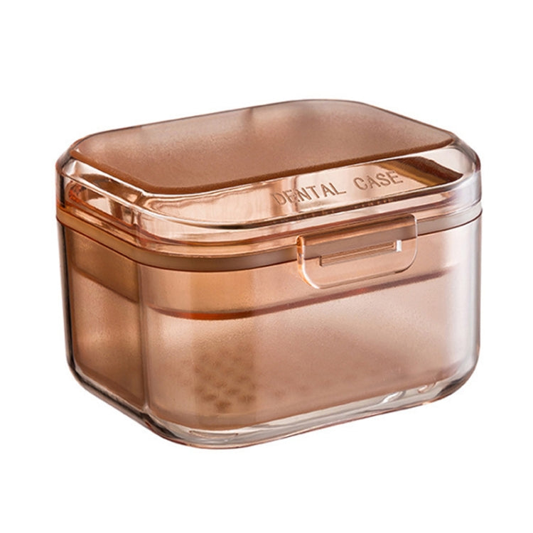 3-layer Denture Case Invisible Orthodontic Retainer Storage Box Drainage Layered Braces Cleaning Box