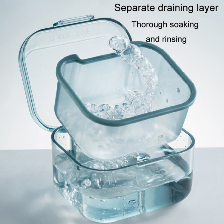 3-layer Denture Case Invisible Orthodontic Retainer Storage Box Drainage Layered Braces Cleaning Box