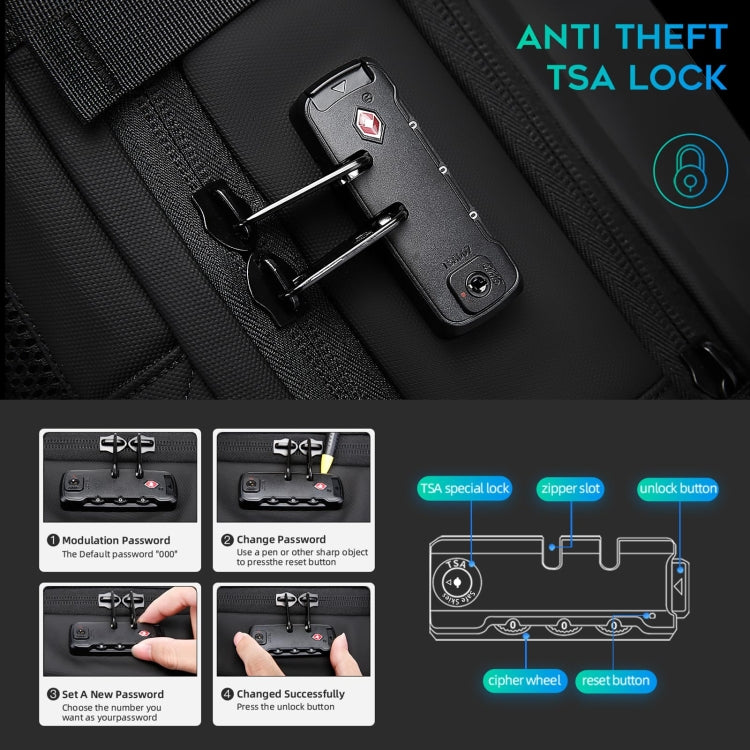 BANGE BG-3028 Men Shoulder Bag Vacuum Compression Large Capacity Expansion Leisure Backpacks