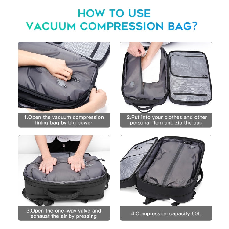 BANGE BG-3028 Men Shoulder Bag Vacuum Compression Large Capacity Expansion Leisure Backpacks