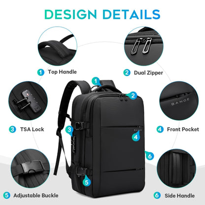 BANGE BG-3028 Men Shoulder Bag Vacuum Compression Large Capacity Expansion Leisure Backpacks
