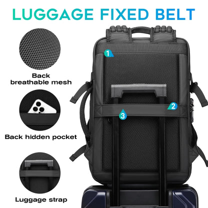 BANGE BG-3028 Men Shoulder Bag Vacuum Compression Large Capacity Expansion Leisure Backpacks