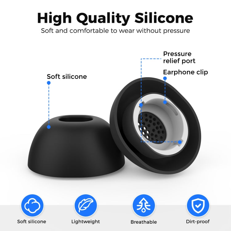 For Samsung Galaxy Buds3 Pro AhaStyle WG173 Earphone Silicone Earbuds, S, M, L, S+M+L