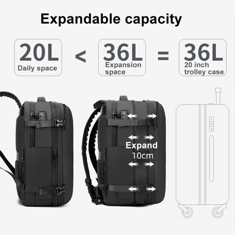 BANGE BG-1909-8 Vacuum Compression Backpack Casual Computer Bag Large Capacity Weighable Business Travel Bag, BG-1909-8