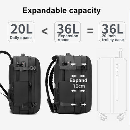 BANGE BG-1909-8 Vacuum Compression Backpack Casual Computer Bag Large Capacity Weighable Business Travel Bag, BG-1909-8