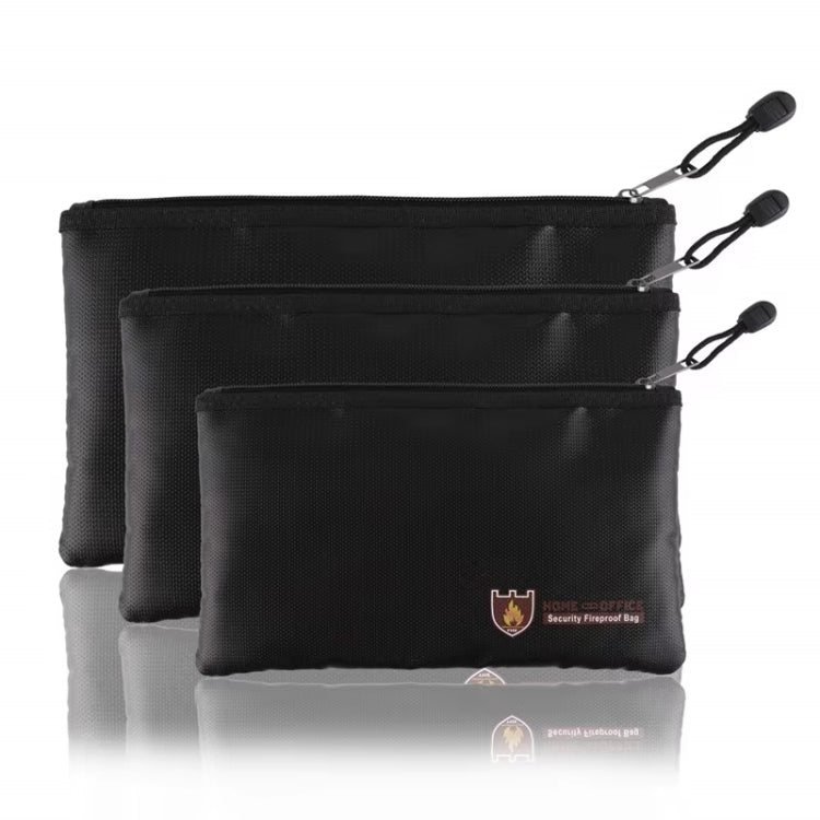 Fireproof Waterproof Document And Money Bag Cash Envelope For Jewelry Passport Valuables, 13.4x9.8in, 11.4x7.9in, 10.6x6.3in