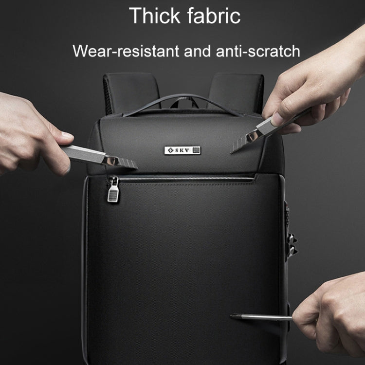 SKV B20453 Men Business Casual Multifunctional Double Shoulder Bag Large Capacity Laptop Backpack