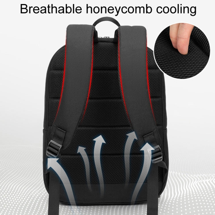 SKV B22016 Men Business Casual Double Shoulder Bag Outdoor Travel Laptop Backpack